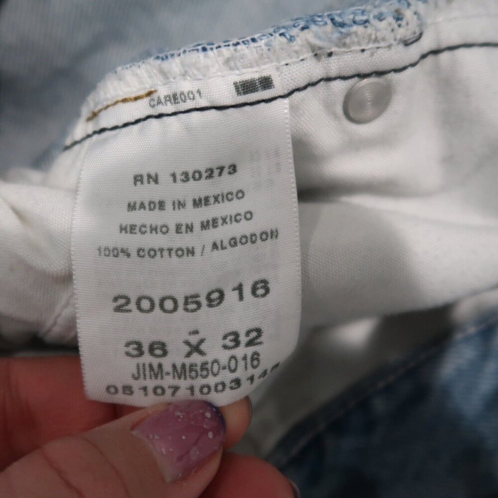 Lee Jeans Mens 36x32 Blue Straight Leg Regular Fit Light Wash Rancher Workwear - Picture 7 of 16